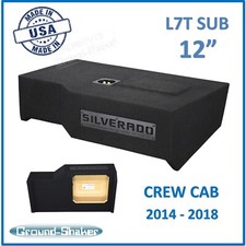 Chevy Silverado Crew Cab 2016 12" Single Sub Box Ground Shaker Subwoofer Box