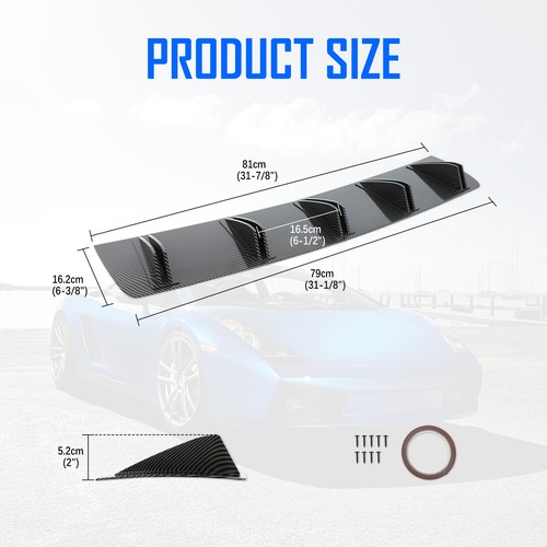 For Holden Commodore VE VF Carbon Front Bumper Chin Lip +Rear Lip +Rear Diffuser - Picture 6 of 17