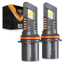 AUXBEAM 9007 HB5 LED Headlight Bulb Hi&Lo Beam White CANBUS for Dodge Ram Nissan