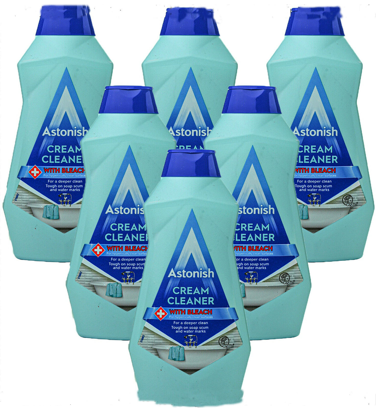 6x Astonish Cream Cleaner 500ml Bleach Lemon Fresh Dirt Grease Soap