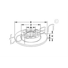TOPRAN Bremsscheiben hinten Ø245 mm Voll für Audi A4 8EC B7 8E2 B6 8E5 8ED