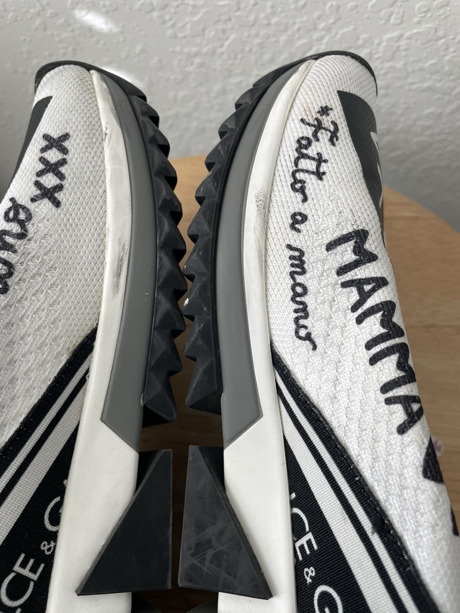 Dolce & Gabbana White Sorrento Slip On Low Top Sneakers Size