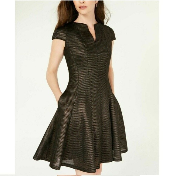 ohga FLARE DRESS Sサイズ　ブラック combination pleated black dress