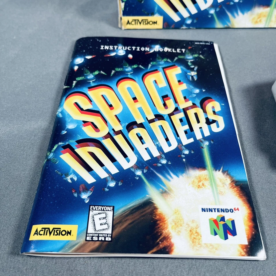 Space Invaders (Nintendo 64, 1999) Box Manual Complete CIB N64 - Image 4 of 4