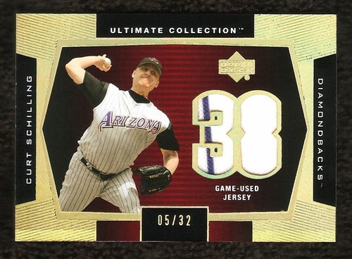 CURT SCHILLING 2003 Ultimate Collection baseball GOLD GAME USED JERSEY card #/32