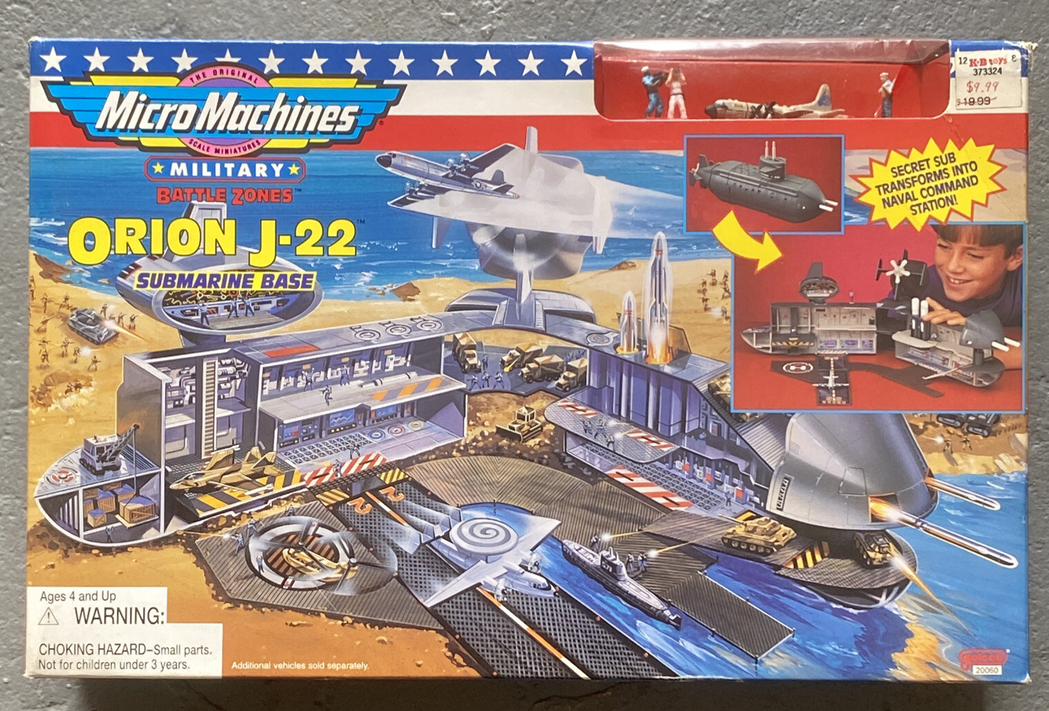 GALOOB MICRO MACHINES MILITARY BATTLE ZONES ORION J-22 SUBMARINE BASE (1994)