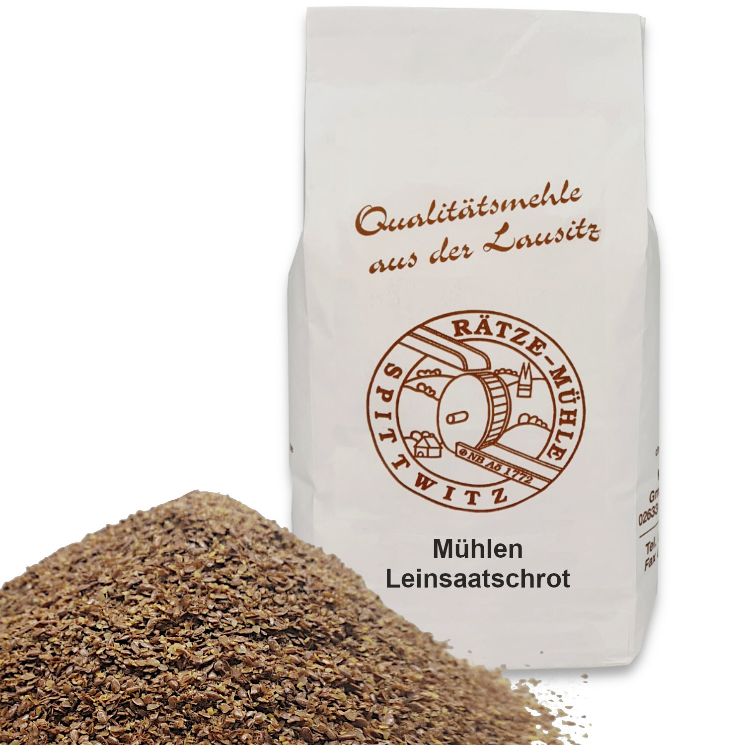 Leinsamen geschrotet Leinsaatschrot direkt aus der Mühle 100% regional natürlich