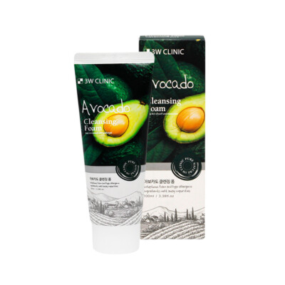 [3W CLINIC] Avocado Cleansing Foam - 100ml / Free Gift