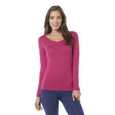 HeatLite Women's Plus V-Neck Thermal Base Layer Long Sleeve Top Shirt