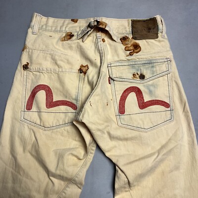 Vintage Evisu Buckleback Patina Engineer Denim Jeans Seagulls Vintage Evisu Buckleback Patina Engineer Denim Jeans Seagulls