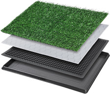 Dog Grass Pet Loo Indoor/Outdoor Portable Potty, Artificial Grass Patch Bathr...
