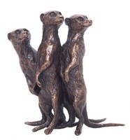 Butler & Peach Detailed Small Solid Bronze Meerkat Group Butler & Peach Detailed Small Solid Bronze Meerkat Group