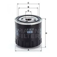 Oil filter Mann filter W8013 for Renault Laguna coupe Nissan