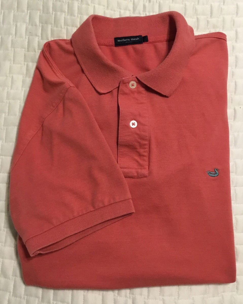 Southern Marsh Performance Polo Shirt Mens XL Coral Red Outdoor