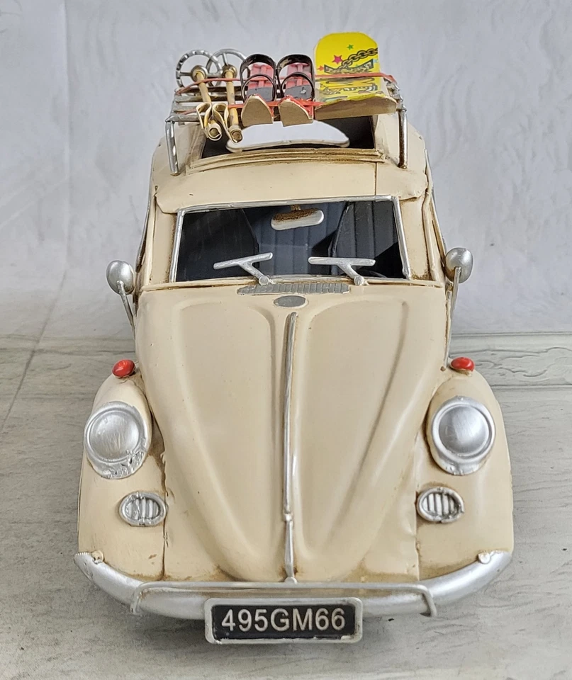 Jayland 1:12 Volkswagen VW Beetle 1200 Classico Modellino Vettura Beige Arte - Immagine 2 di 4