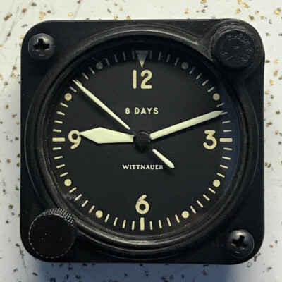 Wittnauer 7 Jewel Cal 63 A-11 Aircraft Clock Original Dial Internal Light