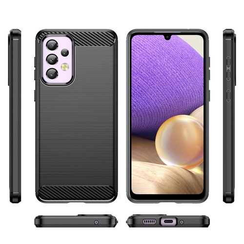 COVER IN SILICONE CARBON LOOK per SMARTPHONE - RESISTENTE CUSTODIA NERO - Foto 8 di 151