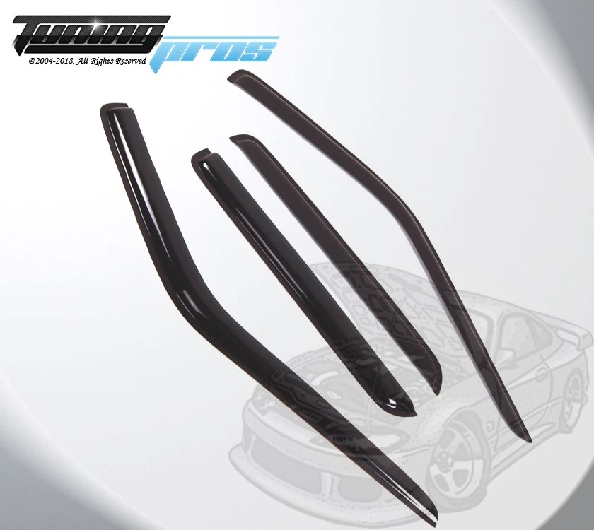 Juego de 4 viseras protectoras de lluvia para ventana de humo para Nissan Pathfinder 1996-2004 Foto 2 de 4