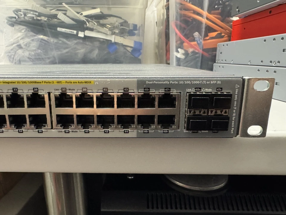 HP 2920-48G-PoE+ 48 Port Gigabit Switch J9729A with J9731A & J9733A Module 10GbE - Image 3 of 4