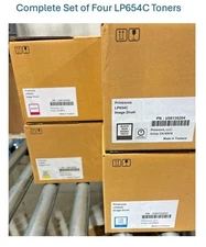 Set of Four OEM Printronix LP654C Toners Yellow, Magenta, Cyan, Black