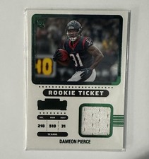 Dameon Pierce Rookie Ticket Mem Patch Green