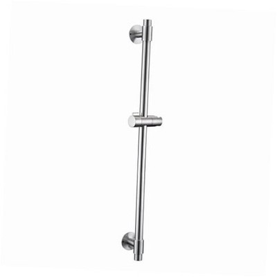 Shower Slide Bar 30-Inch with Adjustable Brushed Nickel Self-adhesive Mounted