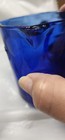Cobalt Blue Glass 3 Spout Measuring Cup 8 Oz 1 Cup 3.5" Tall W/ Handle — photo 4