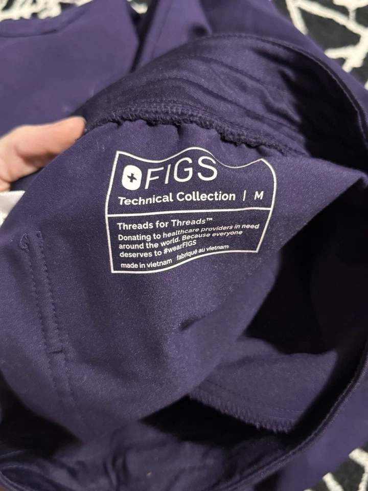 Pantalones Médicos FIGS Púrpura Jam Cintura Alta Zamora Jogger Para Mujer Talla Med” Foto 3 de 3