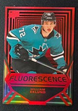 2021-22 Upper Deck Series 2 Fluorescence Red WILLIAM EKLUND RC ROOKIE #FL-17