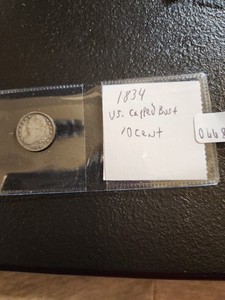 1834 US Dime Silver Capped Bust 10 Cents United States #0668