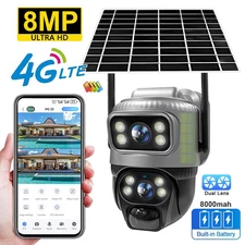 V380 Dual Lens 4G Camera Solar Human Detection Night Vision Waterproof Security