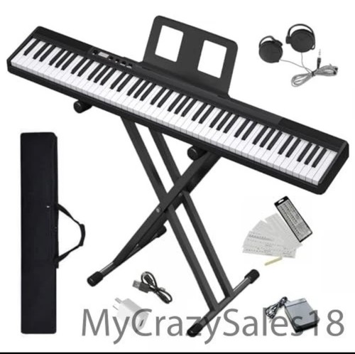 Longeye Piano Keyboard 88 Keys Compact Digital Piano for Beg With Stand