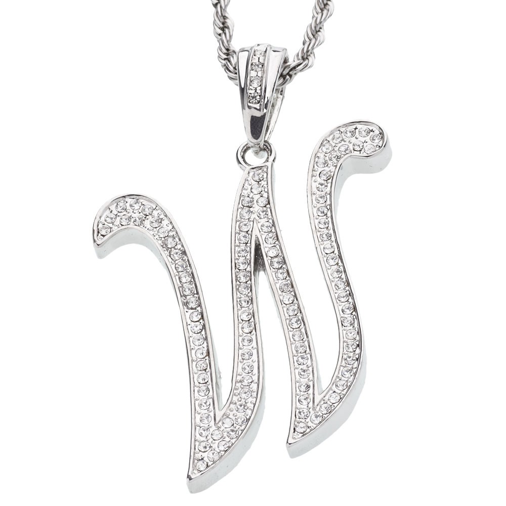 Покрытая льдом надпись Bling Script Letter Kette - W 1990₽
