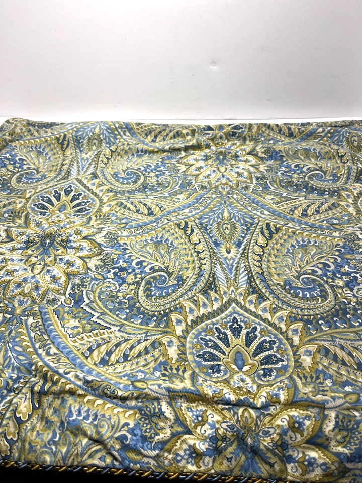 2 fundas de almohada estándar Paisley verde azul 20x24 algodón Waverly barrido Foto 3 de 4