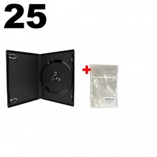 25 ULTRA PREMIUM STANDARD Black Single DVD Cases 14MM 90g  100 OPP Bags