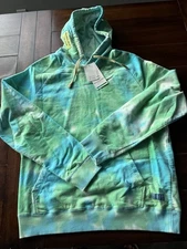 Scotch & Soda Men's Green Multicolor Tie Dye Hoodie  Size Large NWT $198