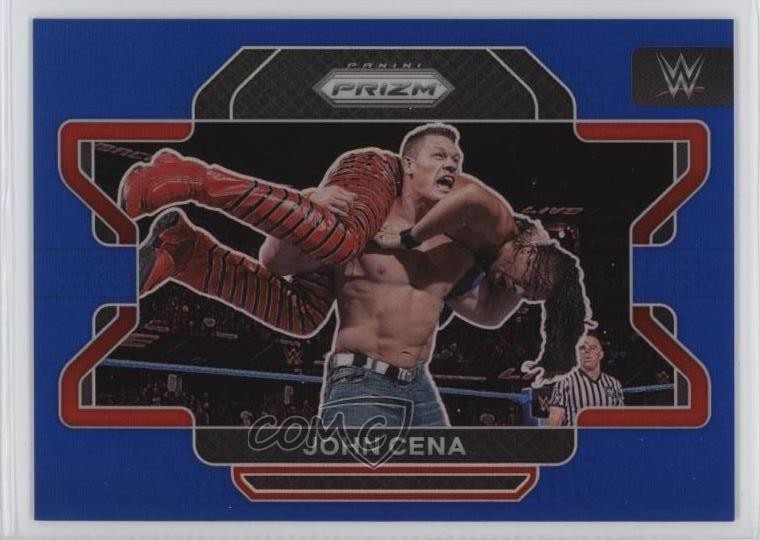 2022 Panini Prizm WWE Blue Prizm 146/199 John Cena #45