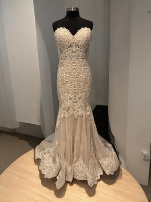 Allure Couture Strapless Wedding Gown Size 14 Nude/Champagne/Ivory ALLC526