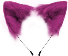 Cat Fox Faux Fur Ears Headband Cute Halloween Fancy Dress Cosplay Handmade Anima