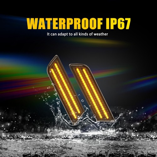 Smoked Amber LED Front Side Marker Lights Fit 10-13 Ford Transit Connect 2-20X - Picture 6 of 37