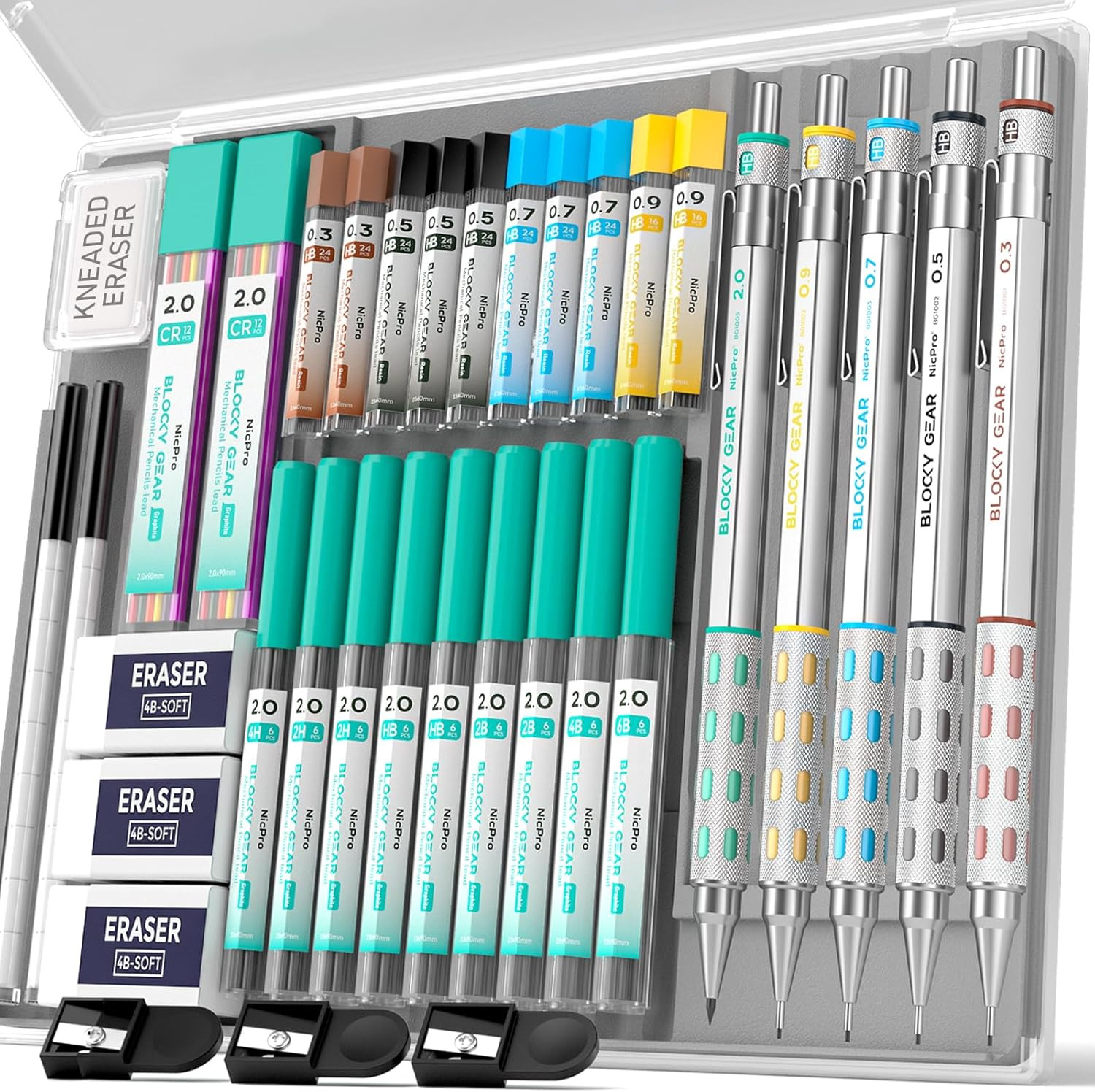 Set With Case, Metal Mechanical Pencils 0.3,