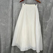 White Full Petticoat Underskirt Crinoline Fullness Lace Trim Wedding Bridal