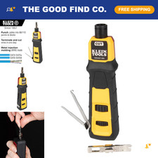 Impact Punchdown Tool with 66/110 Blade, Adjustable Force, CAT Cable Connector,