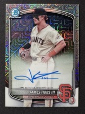 2025 Bowman Chrome #BMA-JT James Tibbs III Mega box Mojo Refractor On-card Auto