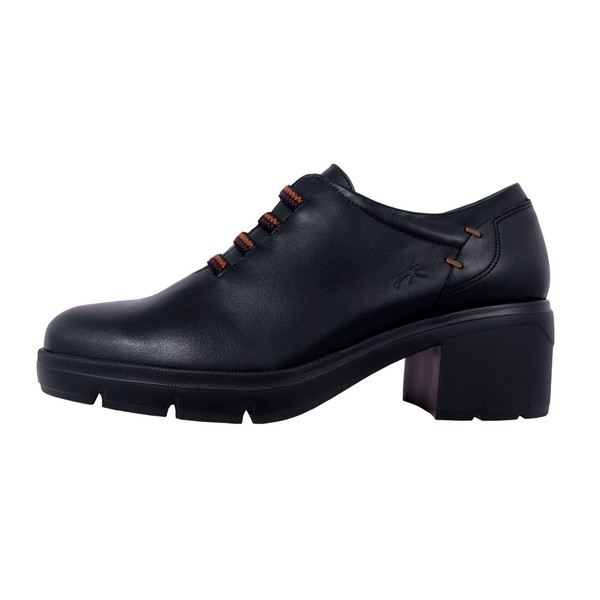 Fluchos Fugaz: Zapatos Para Mujer  Plantillas Extraíbles Negro Piel F2115