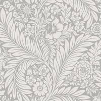 World of Wallpaper Elegant Viktorianisch Weich BlüTenblatt Design Grau Florence