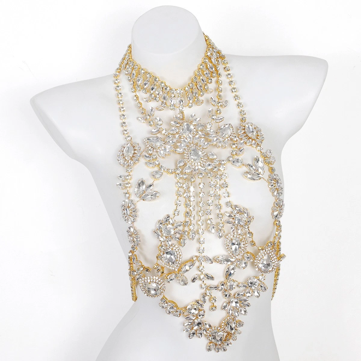 green emerald velvet dress Shop Gold Scarf Chain Necklace main image 0