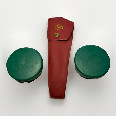 Girls Scout Empty Utensil Vinyl Case & 2 Collapsible Plastic Travel Cups SC-168