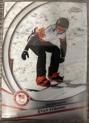 2026 Topps Chrome Olympics Evan Strong - USA Snowboarding #177 Base