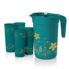NEW! Tupperware Heritage Pitcher 2 QUART & 4 Tumbler Set AND FREE SHIPPING!!!